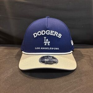 New Era Dodgers Blue and White Cap